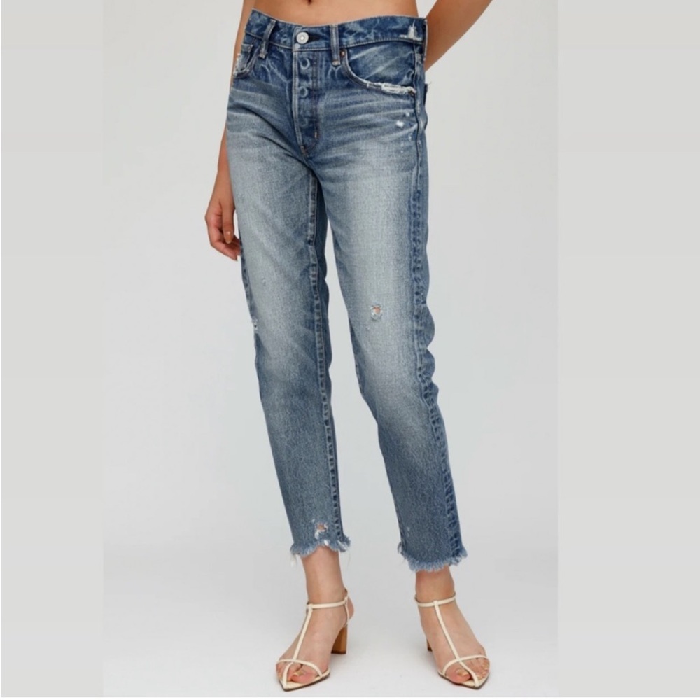 • Moussy Denim • Women’s Vintage Merry Tapered Jeans Distressed Blue 26